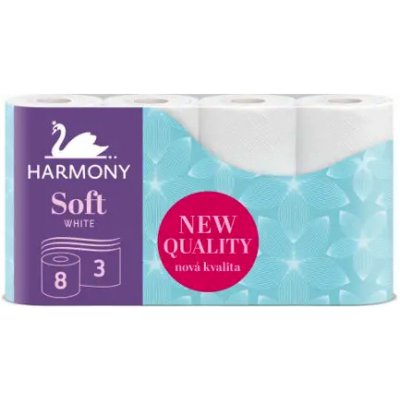 Toaletní papír Harmony 3vrst. 8 rolí extra soft