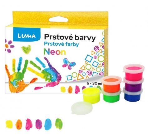 Barvy prstové NEON 6barev 30 ml